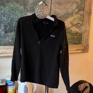 Patagonia Black Quarter-Zip Fleece Pullover